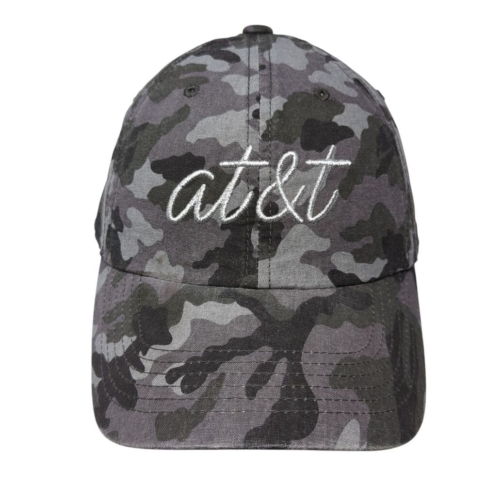 at&t Women's Slideback Hat Camouflage One Size Adjustable Embroidered 6 Panel